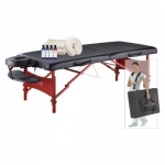 Master Massage 30 in. Black Massage Table Package with Deluxe Case Color - Black