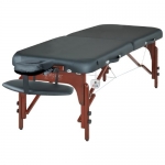 Master Massage Stafford Therma Top Salon Size Portable Massage Table, Black/Mahogany, 30 Inch