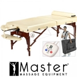 Master Massage Magnolia LX Therma Top Massage Table, Mushroom, 30 Inch