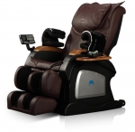 Shiatsu Arm Hand Massage Chair with Jade Heat Therapy, Human Body Scan, Mp3 Synched Massage, 69 Air Bags + More (Brown)