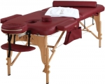 Sierra Comfort All Inclusive Portable Massage Table, Burgundy