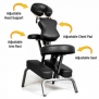 Ataraxia Deluxe Portable Folding Massage Chair w/Carry Case & Strap - Charcoal Black