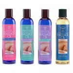 Master Massage Massage Oil, 8 oz. Variety Pack of 4