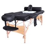 Black Portable Massage Table Facial Spa Bed W/sheet Cradle Cover 2 Bolster Hanger