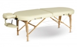 Oval Massage Table with Memory Foam - Cream
