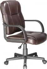 Comfort Products 60-681408 Leather Task Chair with Stress-Reducing Massage, Brown