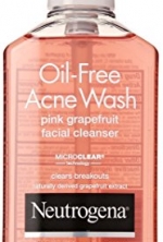 Neutrogena Oil-Free Acne Wash Facial Cleanser, Pink Grapefruit, 6 Ounce (Pack of 3)