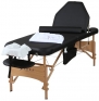 Sierra Comfort Adjustable Back Rest All-Inclusive Portable Massage Tables, Black