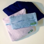 3-piece Terry Set - Cherry Pit Eye Mask, Body Warmer & Back Log - for soothing warm or cold relief (Lavender, Sky & Royal Blue)