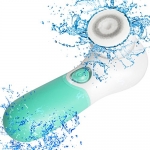 #1 Best Face Cleansing Brush - Waterproof Electric Facial Exfoliator - Microdermabrasion Scrub System - Softest Brushes on Market - Electronic Scrubbing Machine - Exfoliation Kit - Acne, Scar Treatment, Body, and Makeup - Deep Exfoliating Cleaner - Use wi