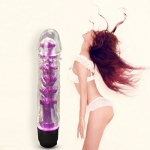 Double Waterproof Dildo Vibrators ,WowSex® Female Multi-Speed G Spot Realitic Penis Sex Toys - 30 Day No-Risk Money-Back Guarantee!!! (Purple)