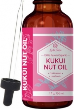 #1 TRUSTED Kukui Nut Oil from Leven Rose - 100% Natural Organic (Cold Pressed, Unrefined) - 1 oz bottle