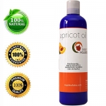 Apricot Kernel Seed Oil for Skin, Hair Growth, & Face - Cold Pressed Carrier Oil for Massages & Aromatherapy - Natural Moisturizer with Anti Aging Properties - 4 Oz - USA Made By Maple Holistics