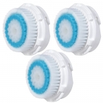 3x E-Cron® Brush Heads. Replacement for Clarisonic Deep Pore Facial Cleansing. Compatible with Mia 1, 2, 3(Aria), SMART Profile, Alpha Fit, Plus, Sonic Radiance.