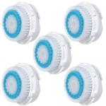 5x E-Cron® Brush Heads. Replacement for Clarisonic Deep Pore Facial Cleansing. Compatible with Mia 1, 2, 3(Aria), SMART Profile, Alpha Fit, Plus, Sonic Radiance.