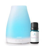 Aromela BUNDLE GIFT SET 120ml Ultrasonic Cool Mist Aroma Diffuser + 10ml Pure Essential Oil Bottle + Aromatherapy Guide