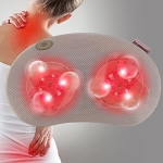 3D Massage Pillow Lumbar Neck & body Massage Pillow Cushion Shiatsu Smooth Heating System (BEIGE)