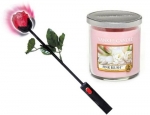 Romantic Valentine's Day Rose Vibrator Clit Stimulator & Pink Blush Yankee Candle 7 oz Tumbler Candle Gift Set