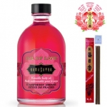 Kama Sutra Oil of Love Massage Oil & Ahsanohochi Japanese Incense Plus Original Artwork Chinese Love Spell Symbol Pocket Blessing Card Gift Set (Strawberry & Champagne)