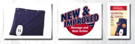 Sunbeam heating pad plus massage
